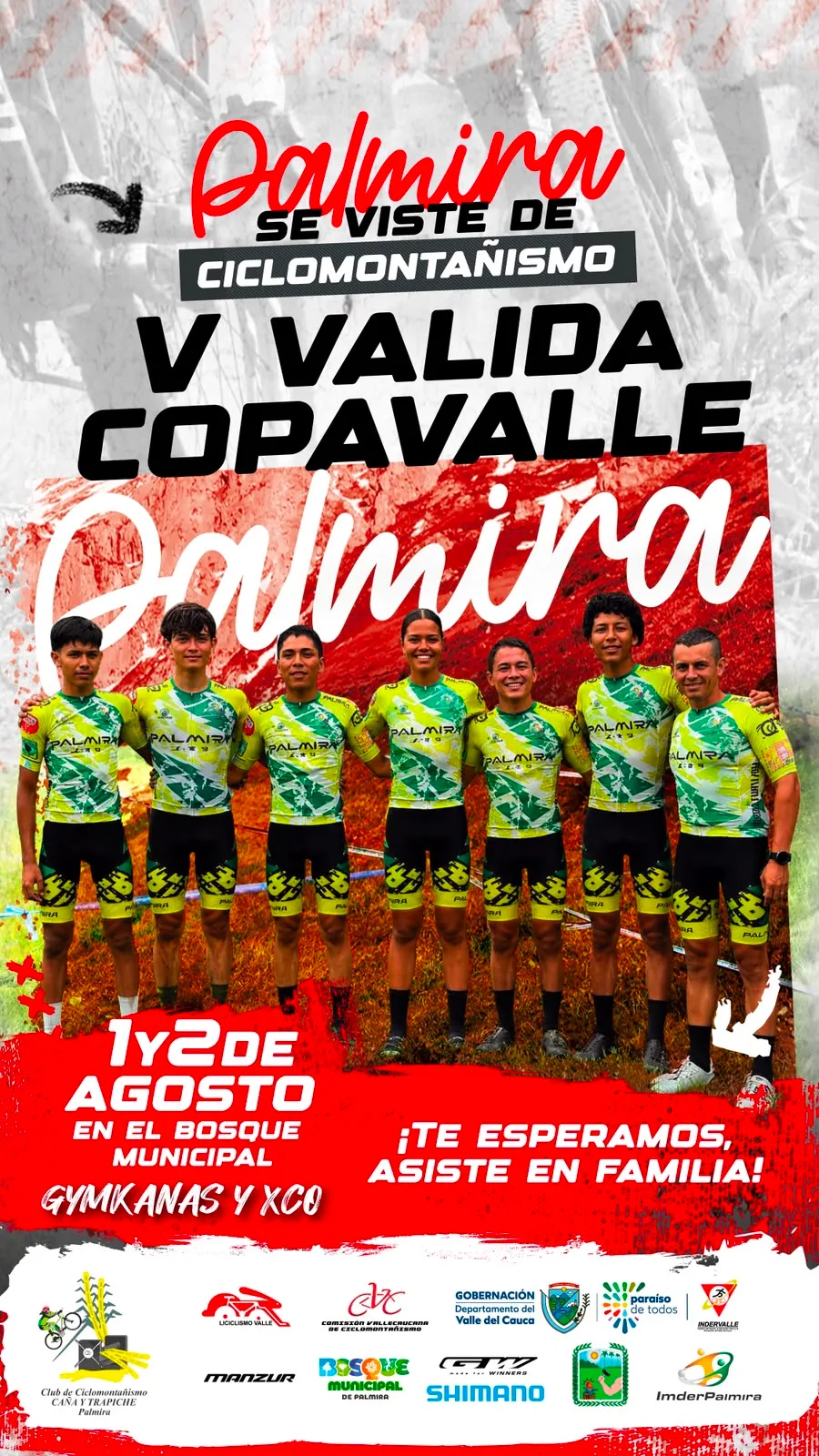 Afiche de la Copa Valle 2026 en el Bosque Municipal de Palmira, 1 y 2 de agosto
