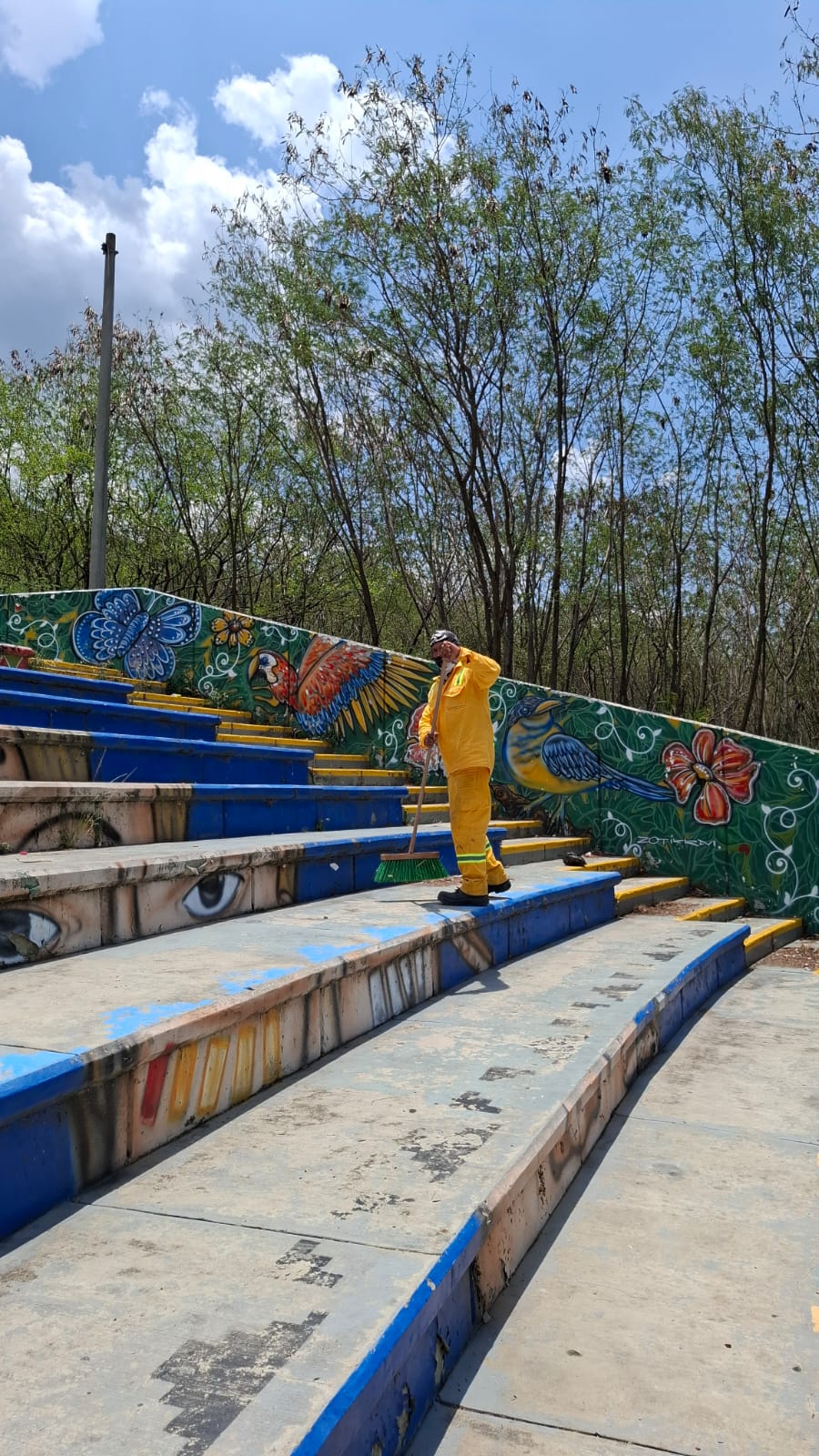 Trabajos de limpieza en el Pump Track